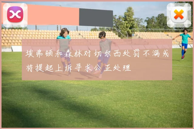 埃弗顿和森林对切尔西处罚不满或将提起上诉寻求公正处理